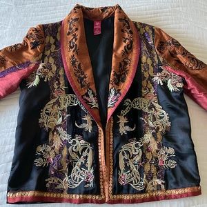 Sandy Starkman Women’s jacket- Size Medium 80% Silk, 20% Rayon, Polyester lining